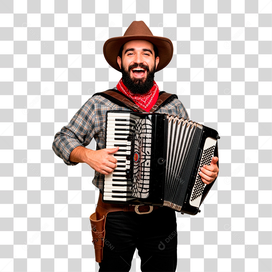 Sanfoneiro PNG Transparente