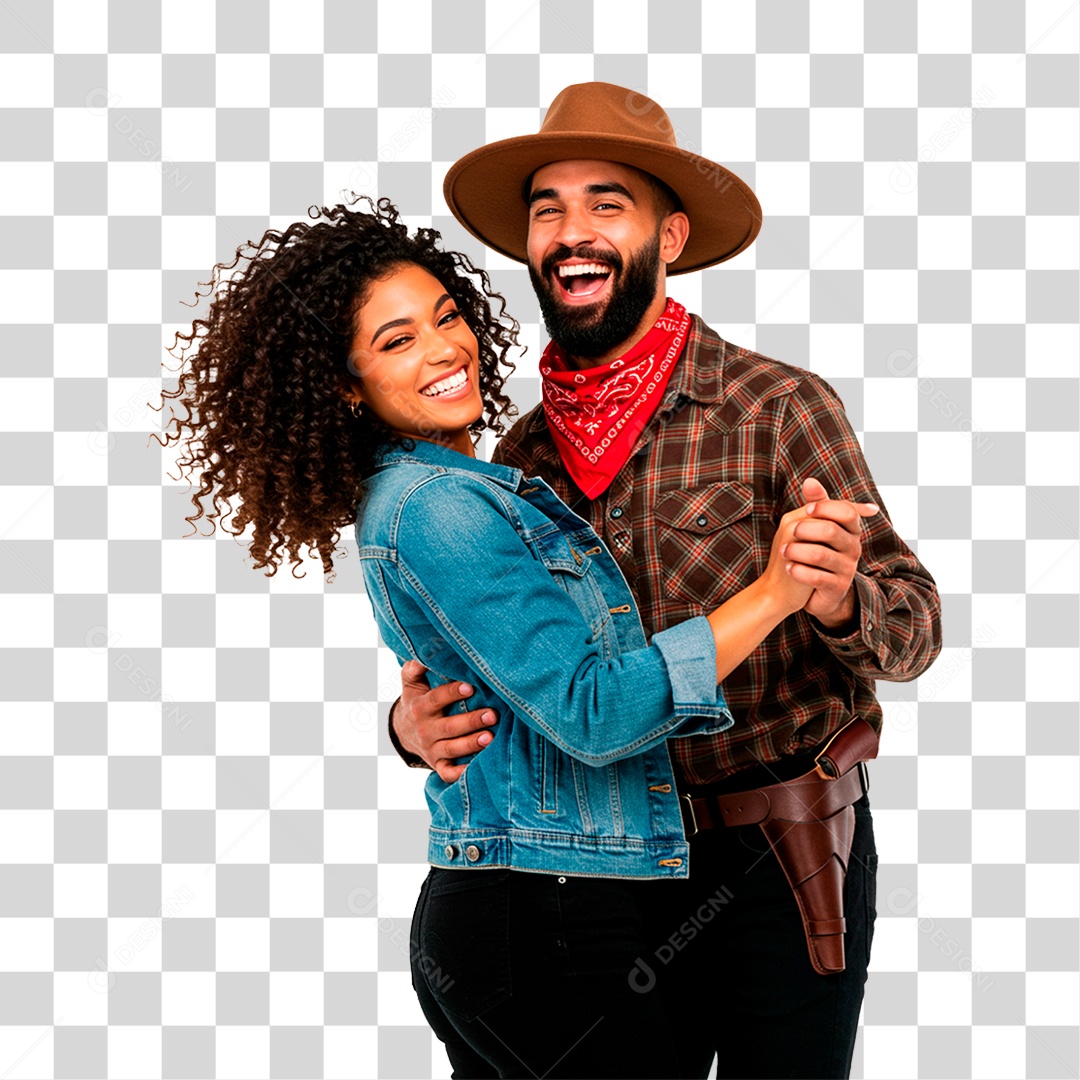 Casal de Festa Junina PNG Transparente