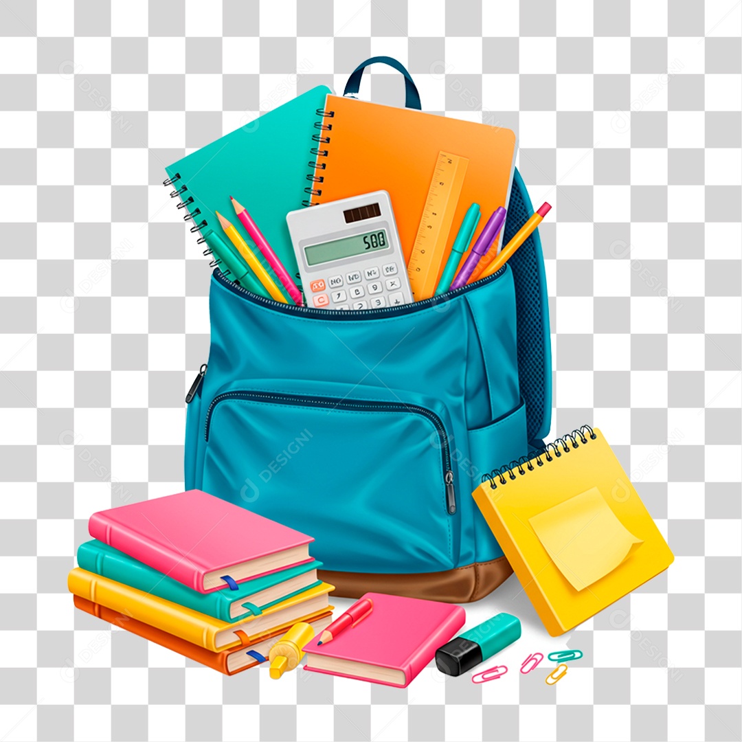 Mochila Escolar PNG Transparente