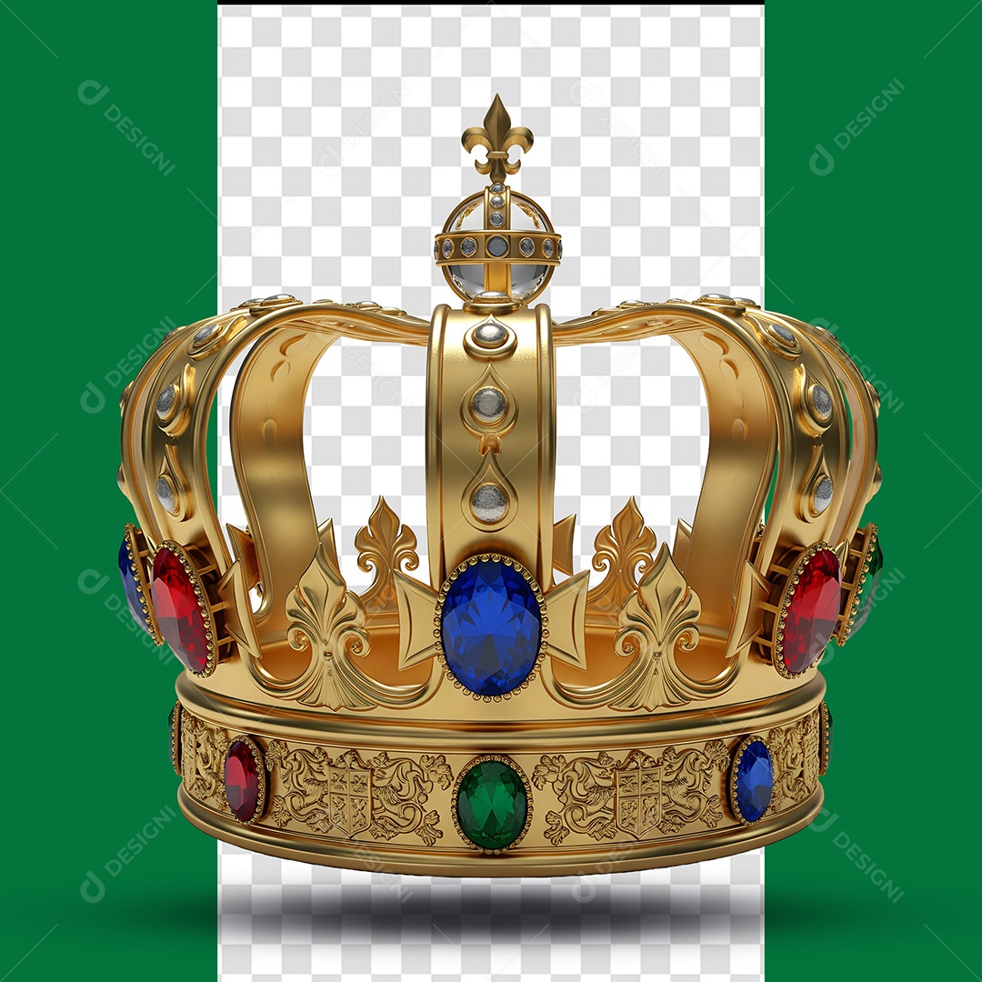 Coroa da Independência Elemento 3D para Composição PSD