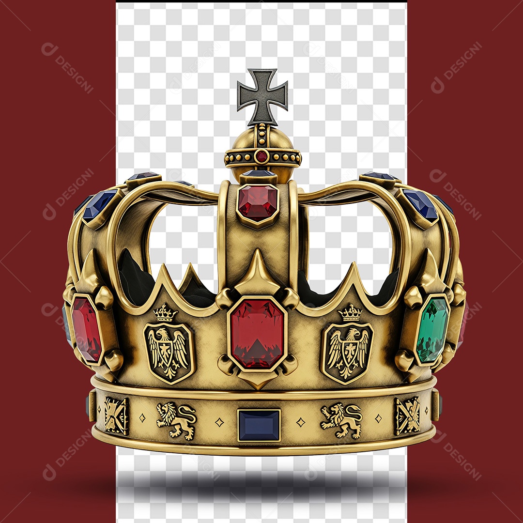 Coroa da Independência Elemento 3D para Composição PSD
