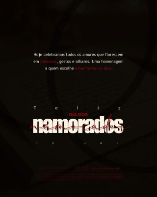 Feliz Dia dos Namorados 12 de Junho Social Media PSD Editável