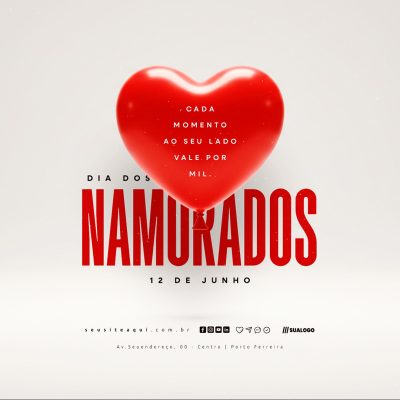 Dia Dos Namorados 12 de Junho Social Media PSD Editável