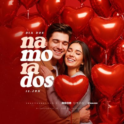 Dia Dos Namorados 12 de Junho Social Media PSD Editável
