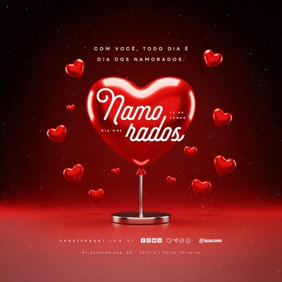 Dia Dos Namorados 12 de Junho Social Media PSD Editável