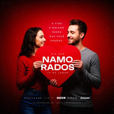 Dia Dos Namorados 12 de Junho Social Media PSD Editável