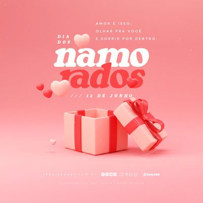 Dia Dos Namorados 12 de Junho Social Media PSD Editável