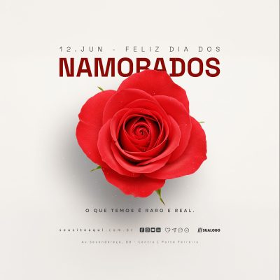 Feliz Dia Dos Namorados 12 de Junho Social Media PSD Editável