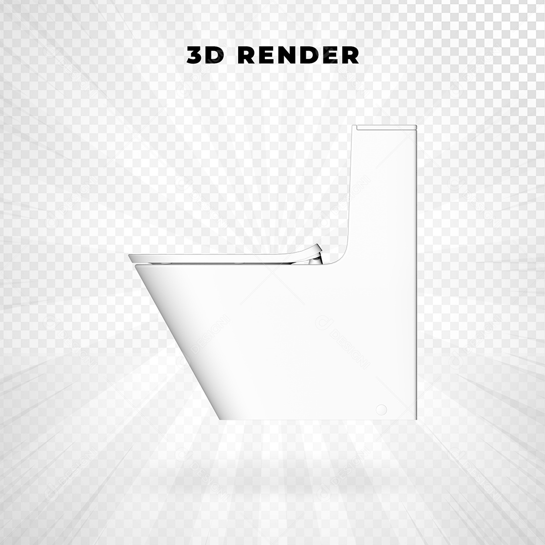 Elemento 3D Vaso Sanitário PSD Transparente