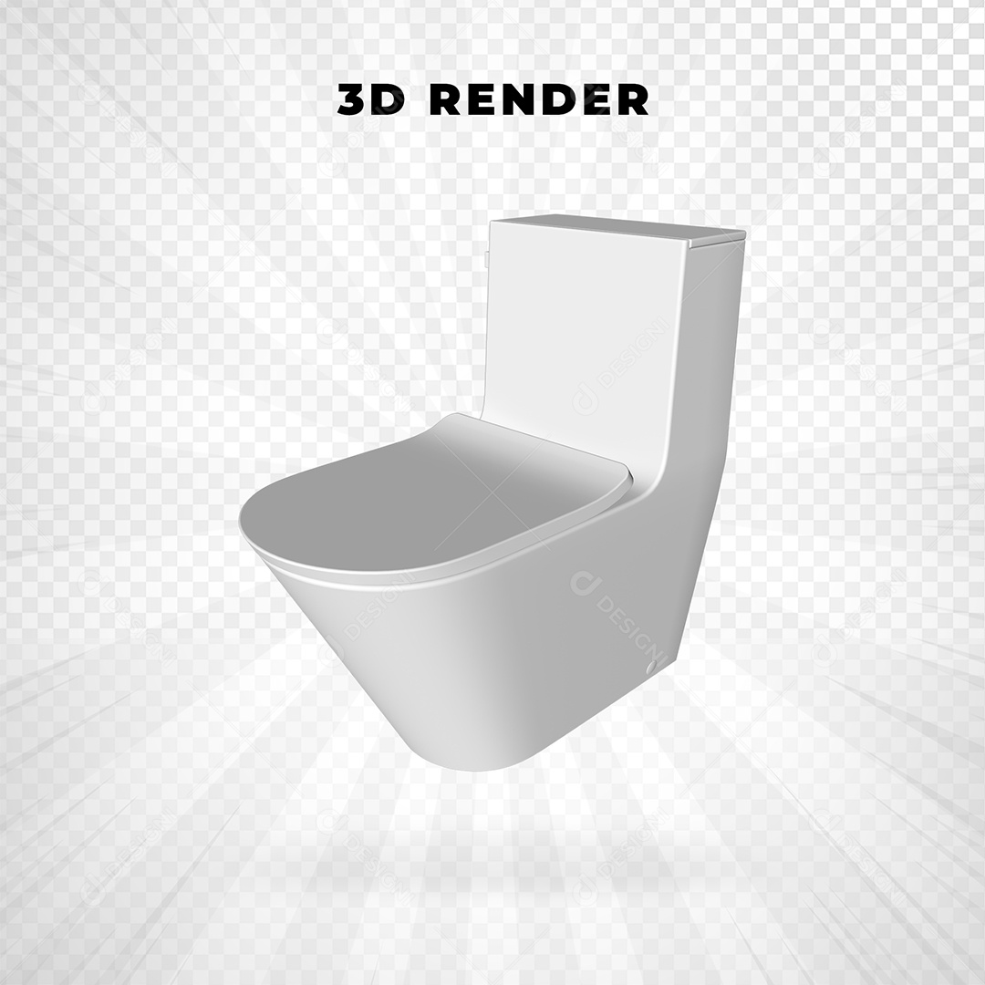 Elemento 3D Vaso Sanitário PSD Transparente