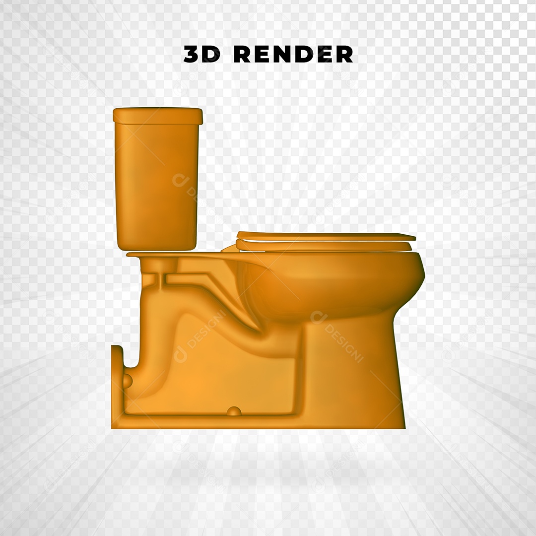 Elemento 3D Vaso Sanitário PSD Transparente