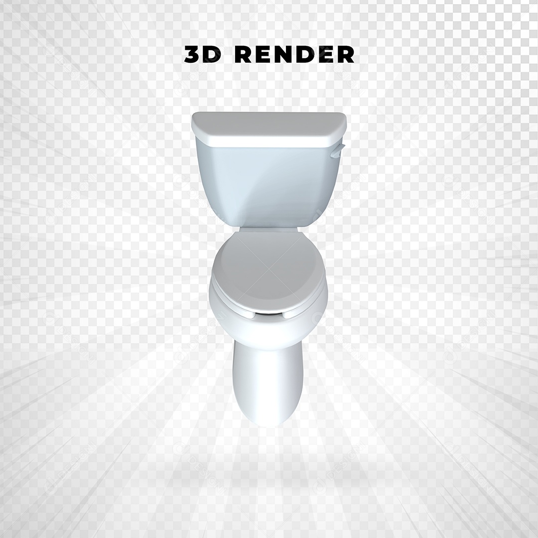Elemento 3D Vaso Sanitário PSD Transparente