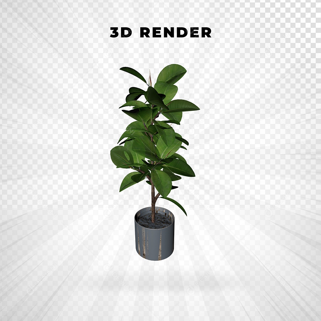 Vaso De Planta Elemento 3D Para Composição PSD