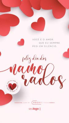 Story Feliz Dia Dos Namorados 12 de Junho Social Media PSD Editável