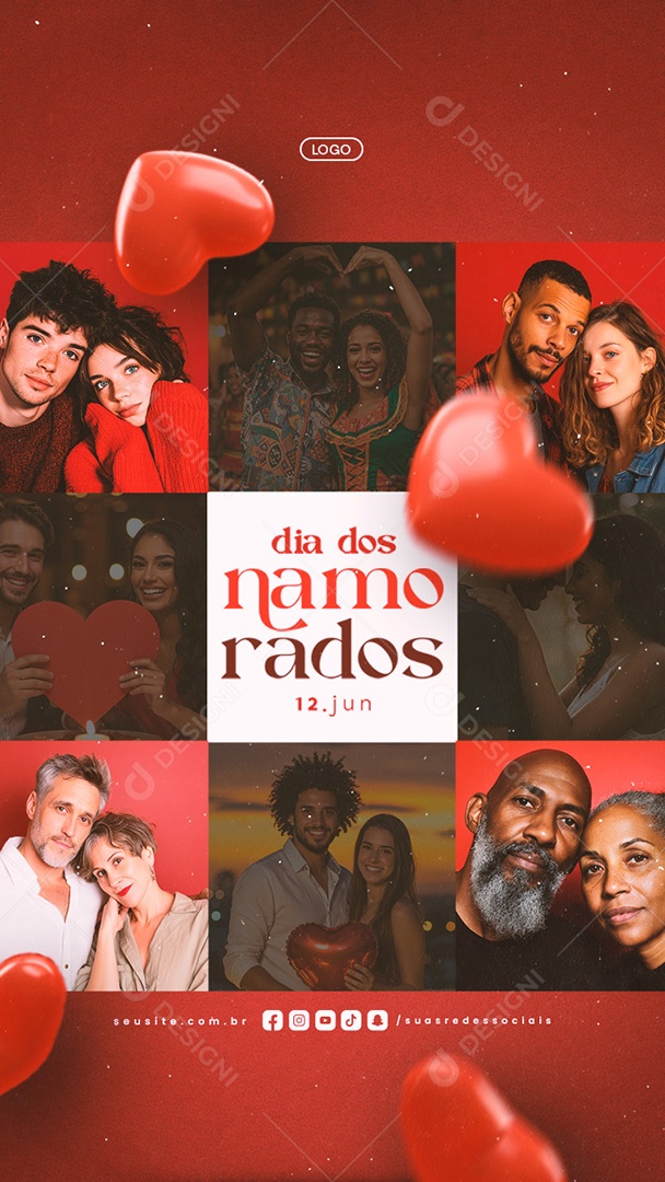 Story Dia Dos Namorados 12 de Junho Social Media PSD Editável