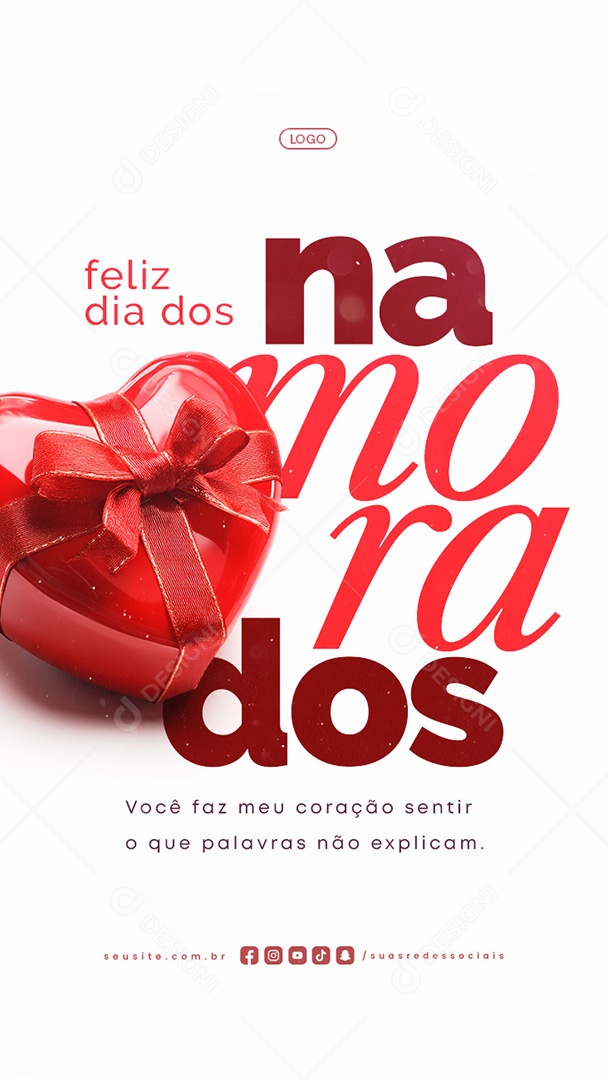 Story Feliz Dia Dos Namorados 12 de Junho Social Media PSD Editável