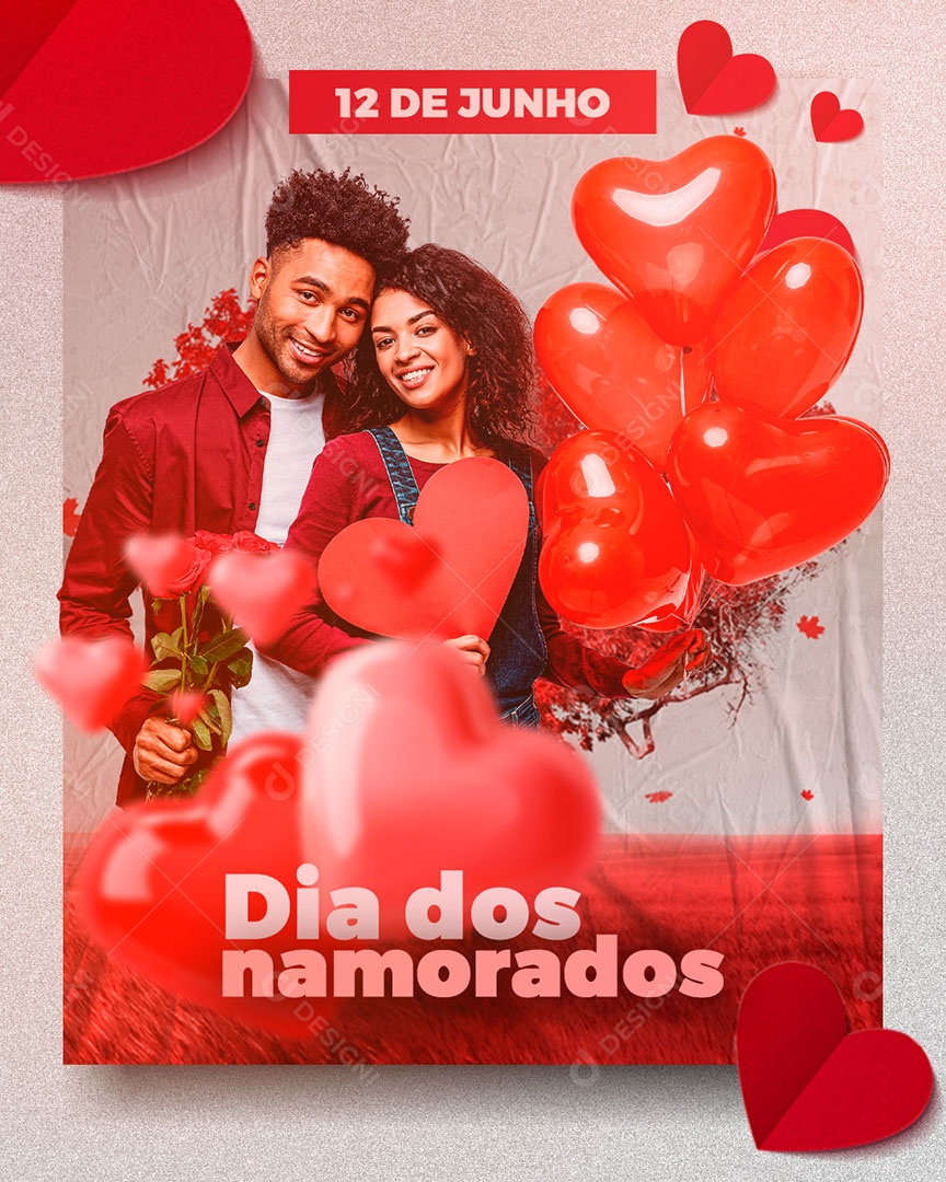 Dia Dos Namorados 12 de Junho Social Media PSD Editável