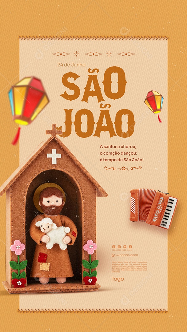 Story Dia de São João 24 de Junho Social Media PSD Editável