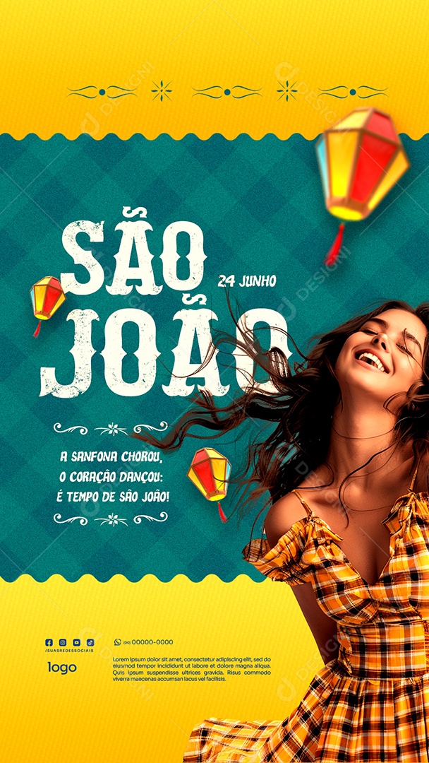 Story Dia de São João 24 de Junho Social Media PSD Editável