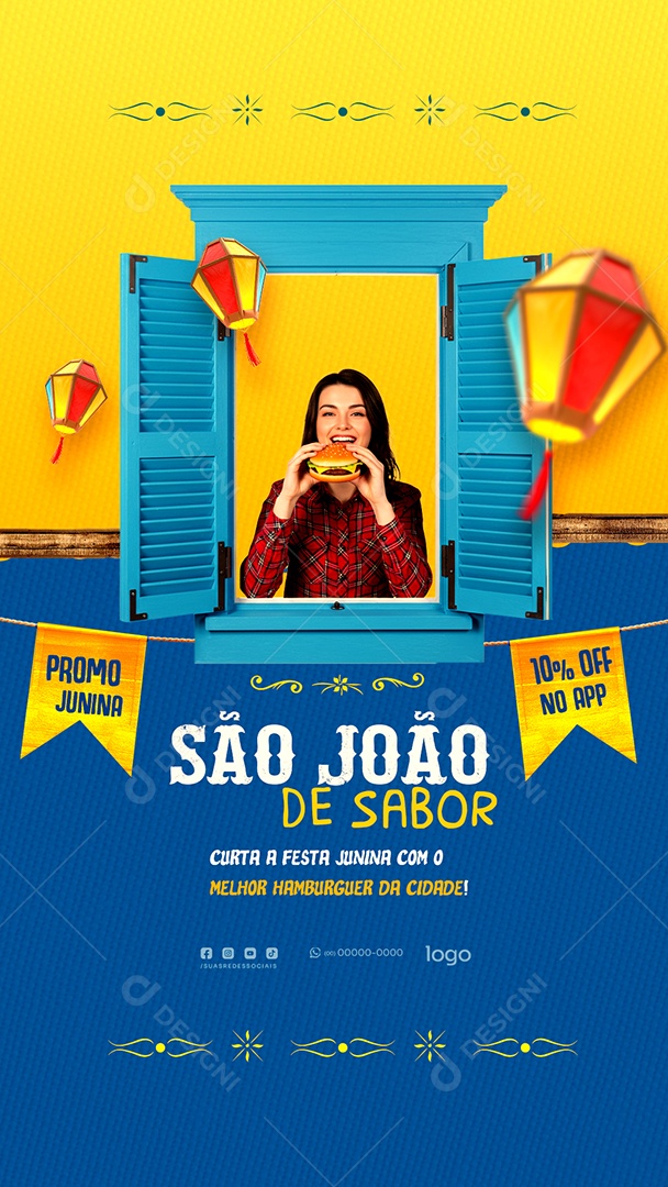 Story São João do Sabor Social Media PSD Editável