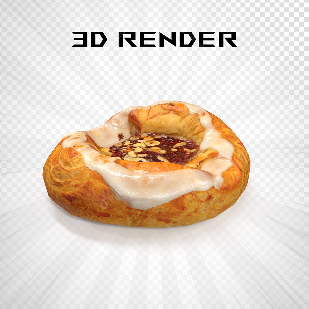 Deliciosas galettes doces e crocantes Elemento 3D Para Composição PSD