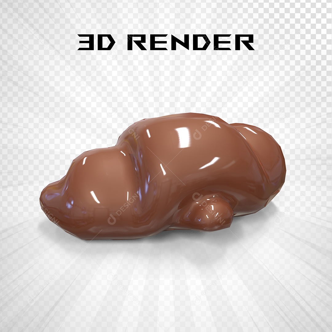 Croissant Elemento 3D Para Composição PSD