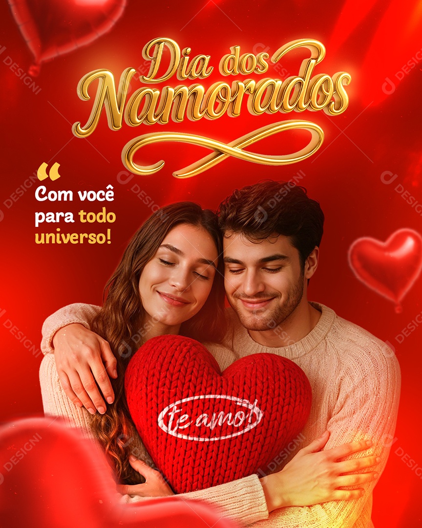 Com Você Para Todo Universo Social Media PSD Editável