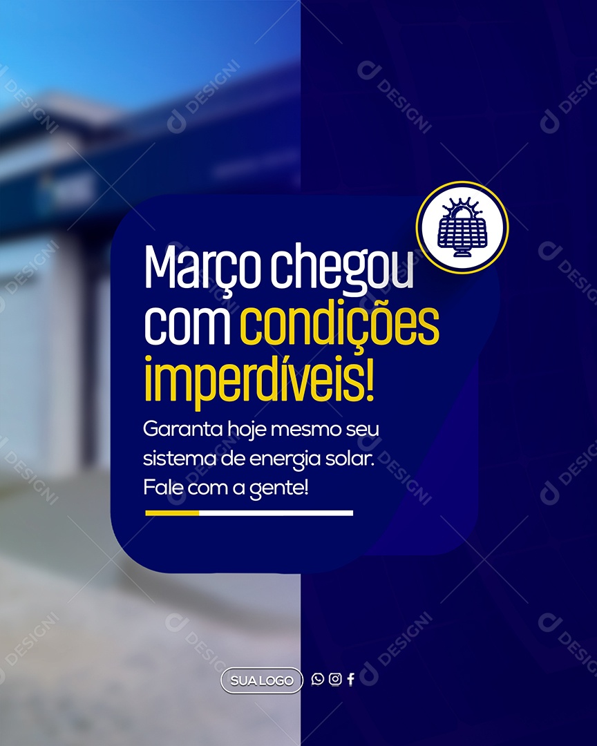 Energia Solar Condições Imperdíveis Social Media PSD Editável