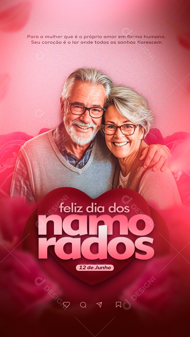 Story Dia Dos Namorados 12 de Junho Social Media PSD Editável