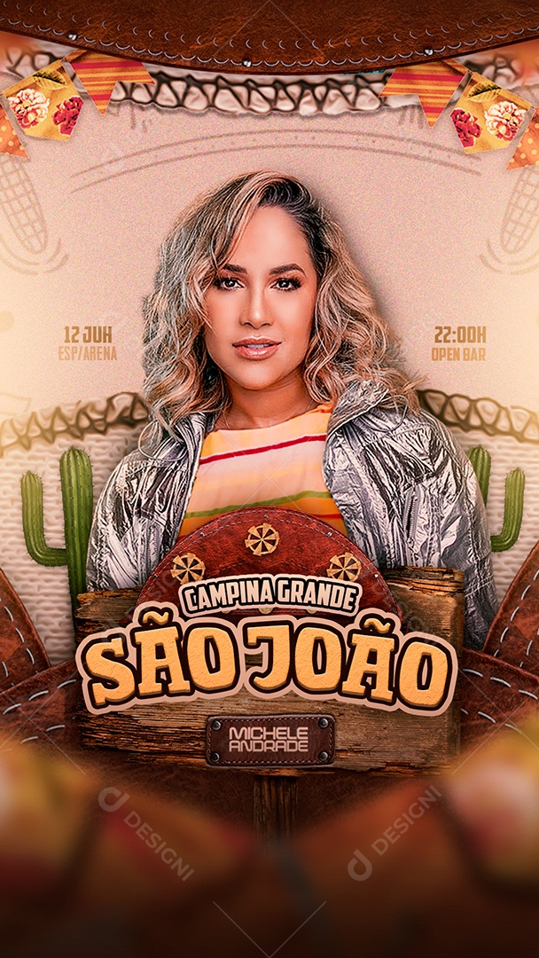 Story Flyer São João Campina Grande Social Media PSD Editável