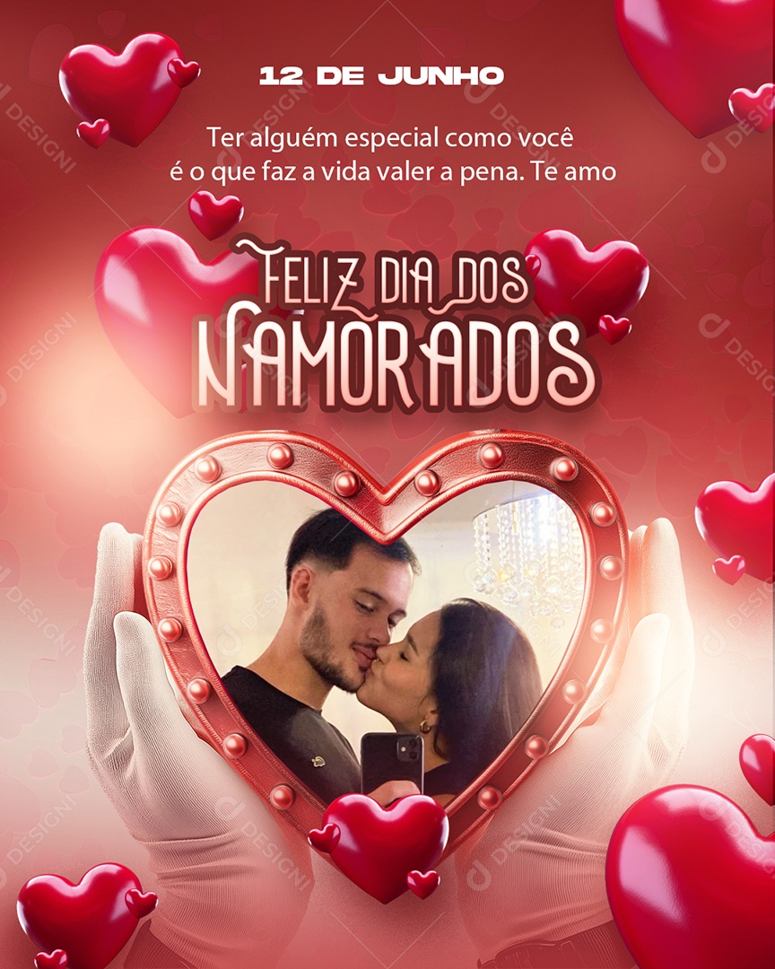 Feliz Dia Dos Namorados 12 de Junho Social Media PSD Editável