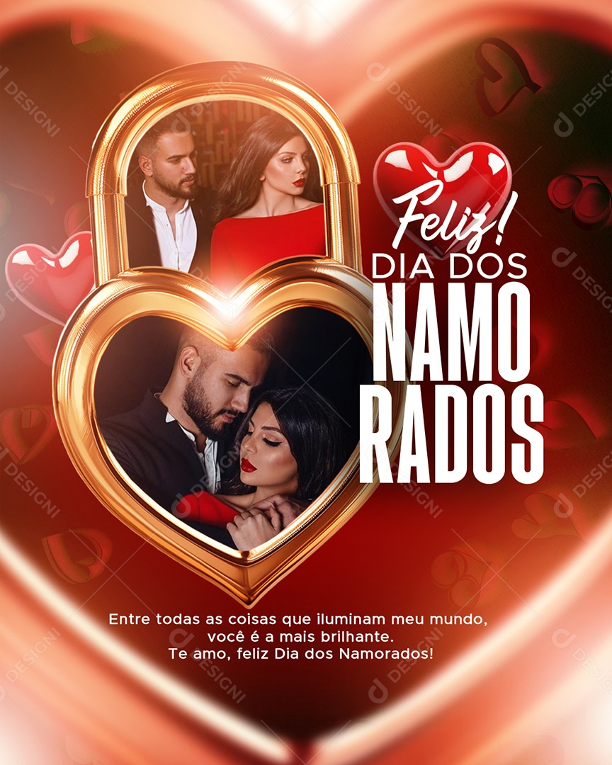 Feliz Dia Dos Namorados 12 de Junho Social Media PSD Editável