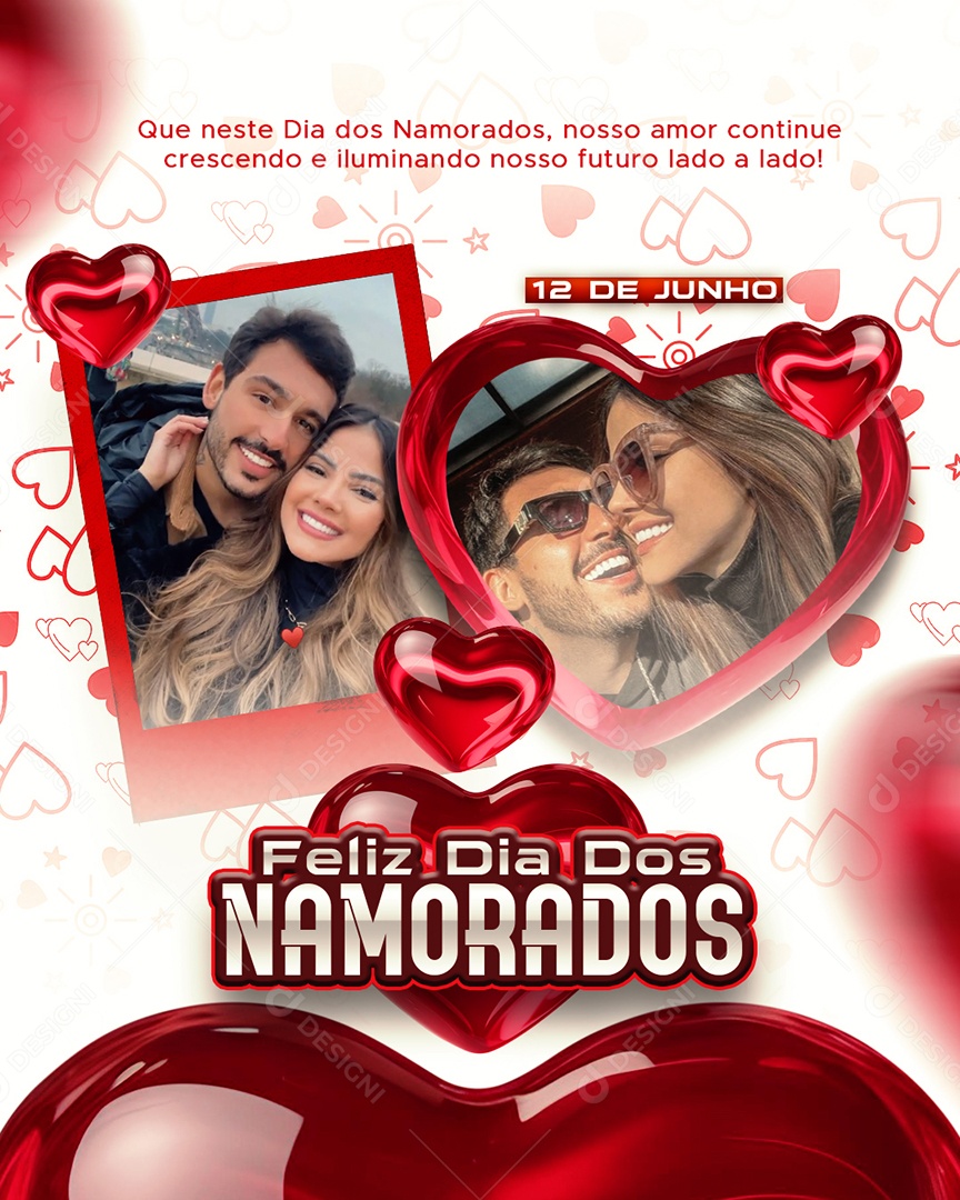 Feliz Dia Dos Namorados 12 de Junho Social Media PSD Editável