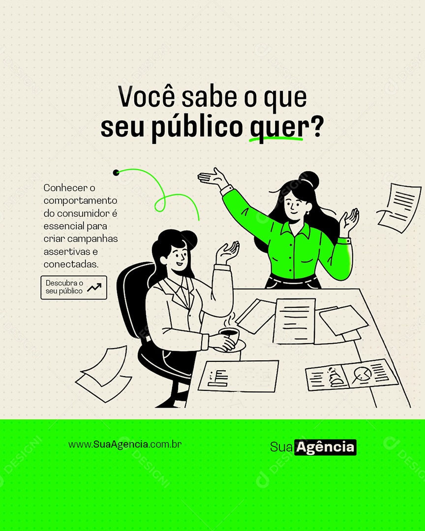 Marketing Digital Publicidade Você Sabe O Que Seu Público Quer Social Media PSD Editável