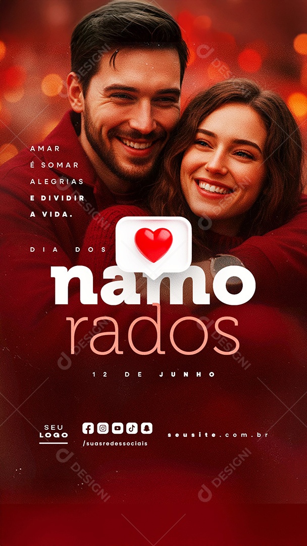 Story Dia Dos Namorados 12 de Junho Social Media PSD Editável