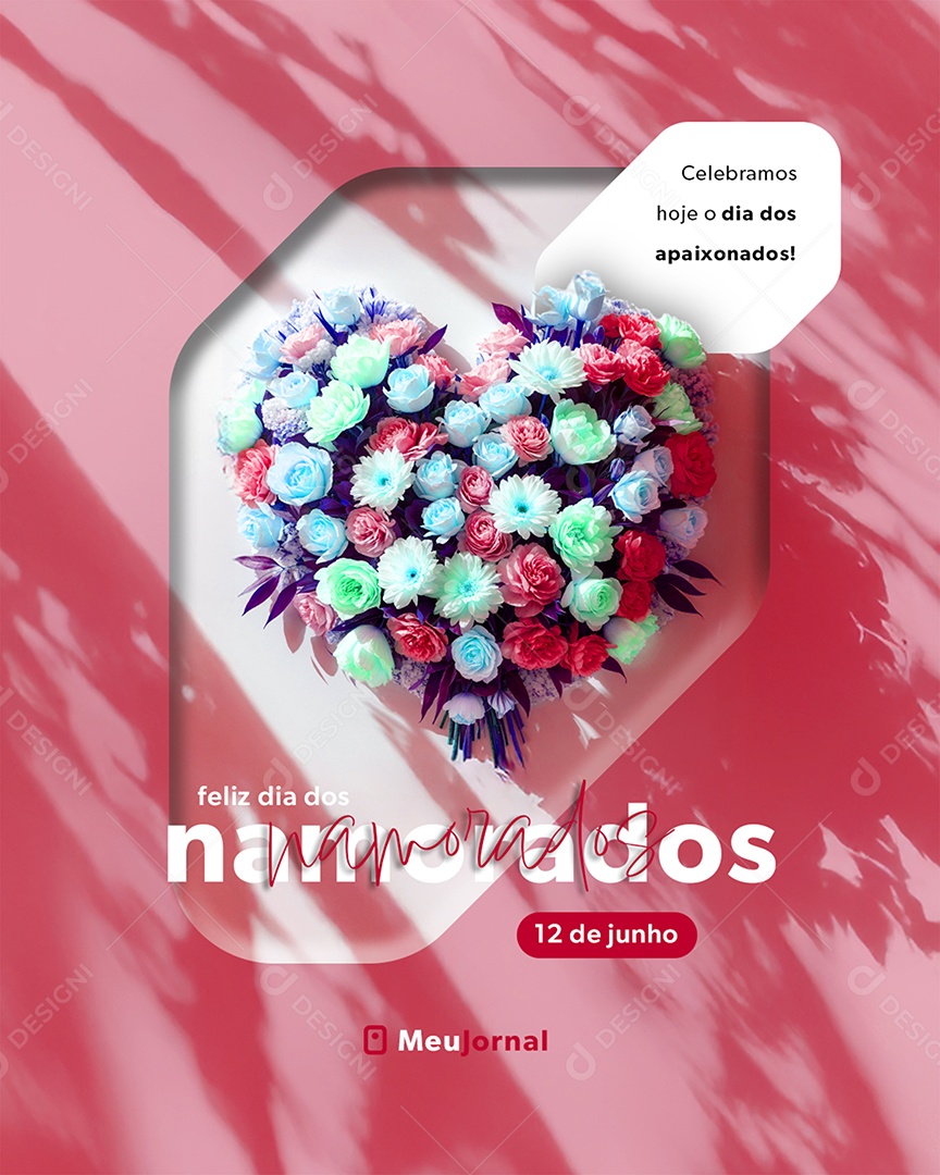 Feliz Dia dos Namorados 12 de Junho Social Media PSD Editável