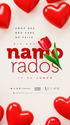 Story Dia Dos Namorados 12 de Junho Social Media PSD Editável