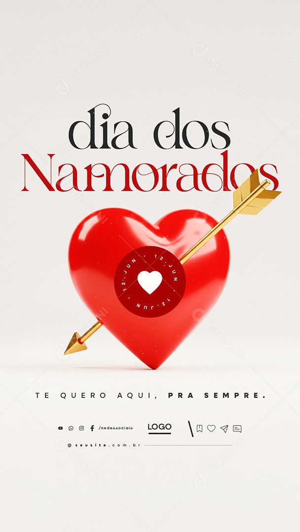 Story Dia Dos Namorados 12 de Junho Social Media PSD Editável
