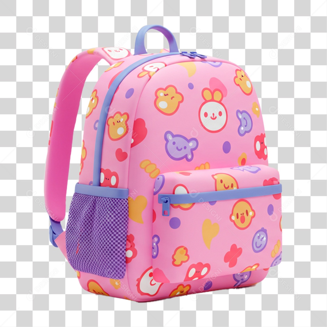 Mochila Rosa PNG Transparente