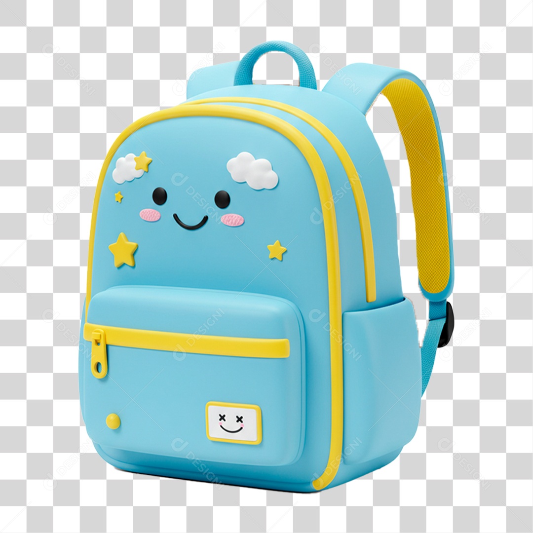 Mochila Azul PNG Transparente