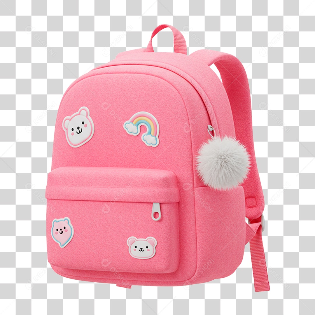 Mochila Rosa PNG Transparente