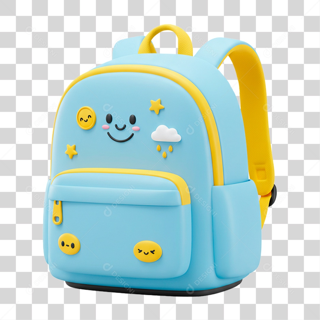 Mochila Azul PNG Transparente
