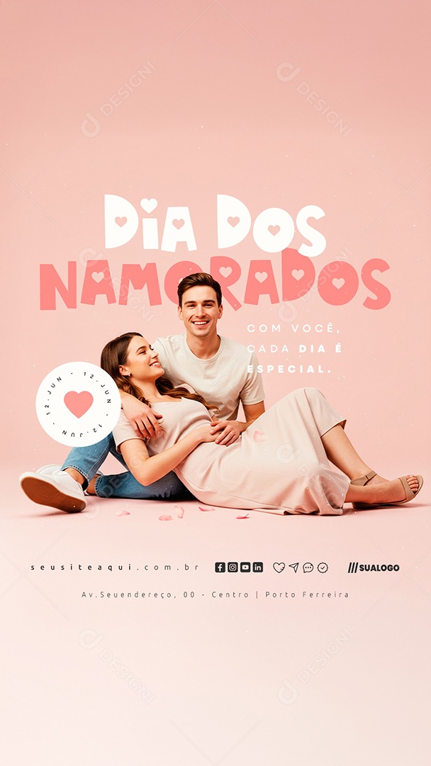 Story Dia Dos Namorados 12 de Junho Social Media PSD Editável