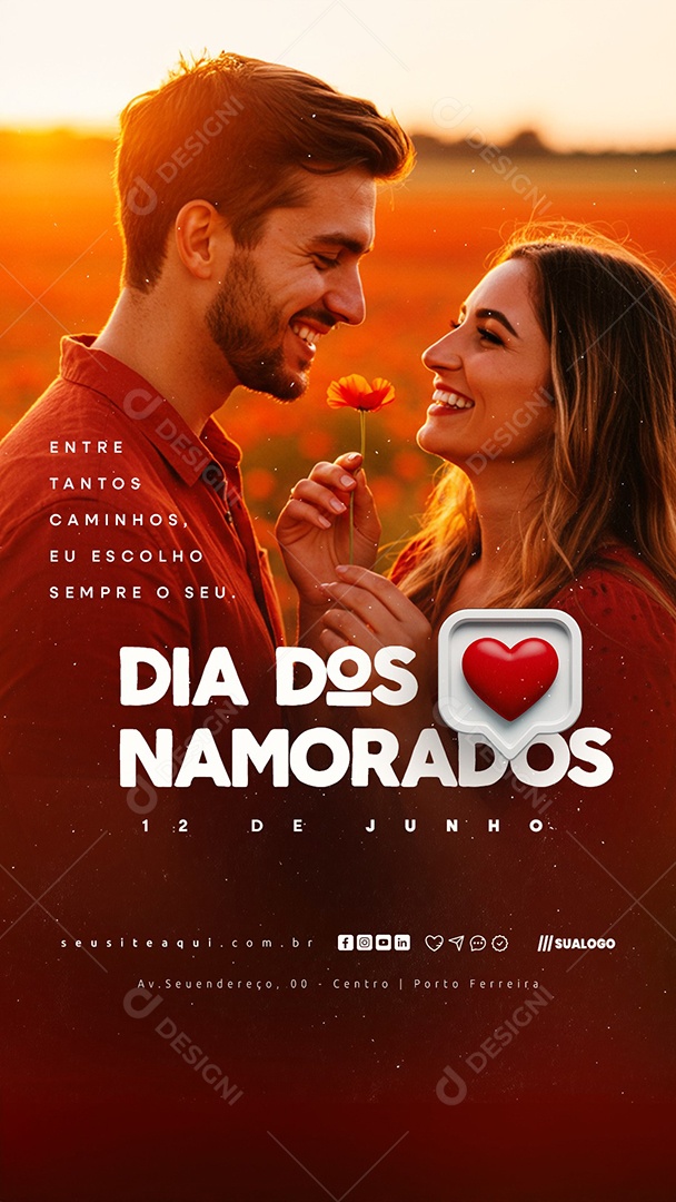 Story Dia Dos Namorados 12 de Junho Social Media PSD Editável