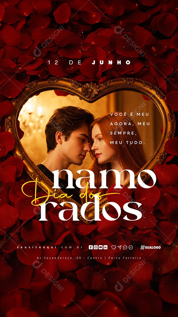 Story Dia Dos Namorados 12 de Junho Social Media PSD Editável