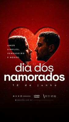 Story Dia Dos Namorados 12 de Junho Social Media PSD Editável