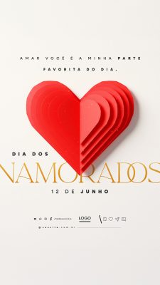 Story Dia Dos Namorados 12 de Junho Social Media PSD Editável