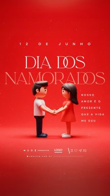 Story Dia Dos Namorados 12 de Junho Social Media PSD Editável