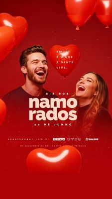 Story Dia Dos Namorados 12 de Junho Social Media PSD Editável