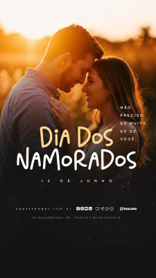 Story Dia Dos Namorados 12 de Junho Social Media PSD Editável